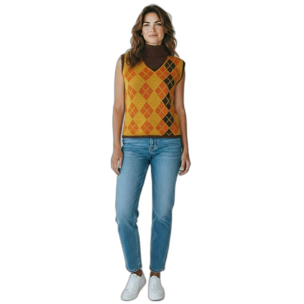 Kiko Comfortable Sweater Vest Women's Size Small Multicolor Brand New Y2K#235